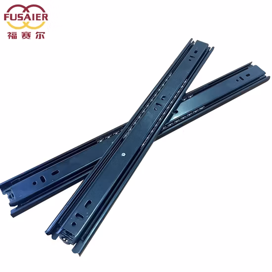 45mm 폭 금속 3 겹 맞춤형 서랍 주자 볼 베어링 텔레스코픽 완전 확장 채널 서랍 슬라이드