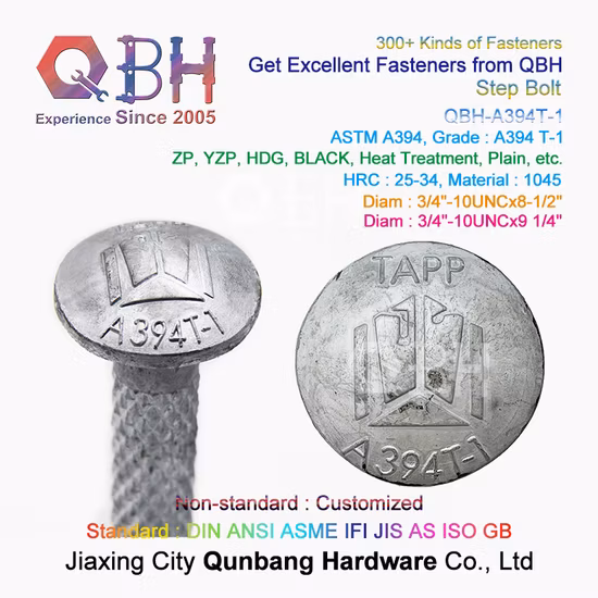 Qbh 맞춤형 ASTM A394 널링 HDG 유형