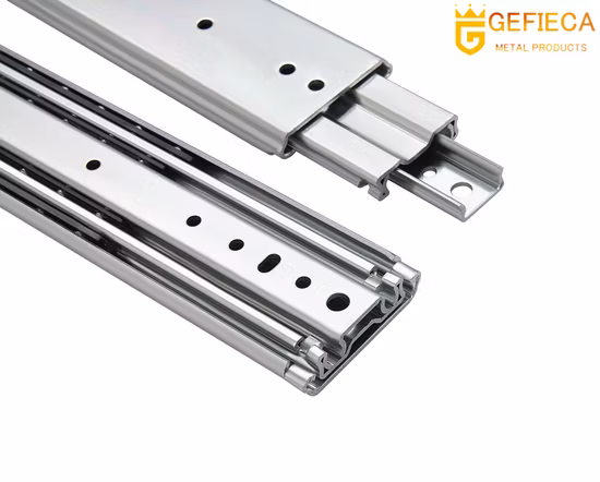 76mm 폭 3단 완전 연장 500파운드 고하중 볼 베어링 서랍 슬라이드